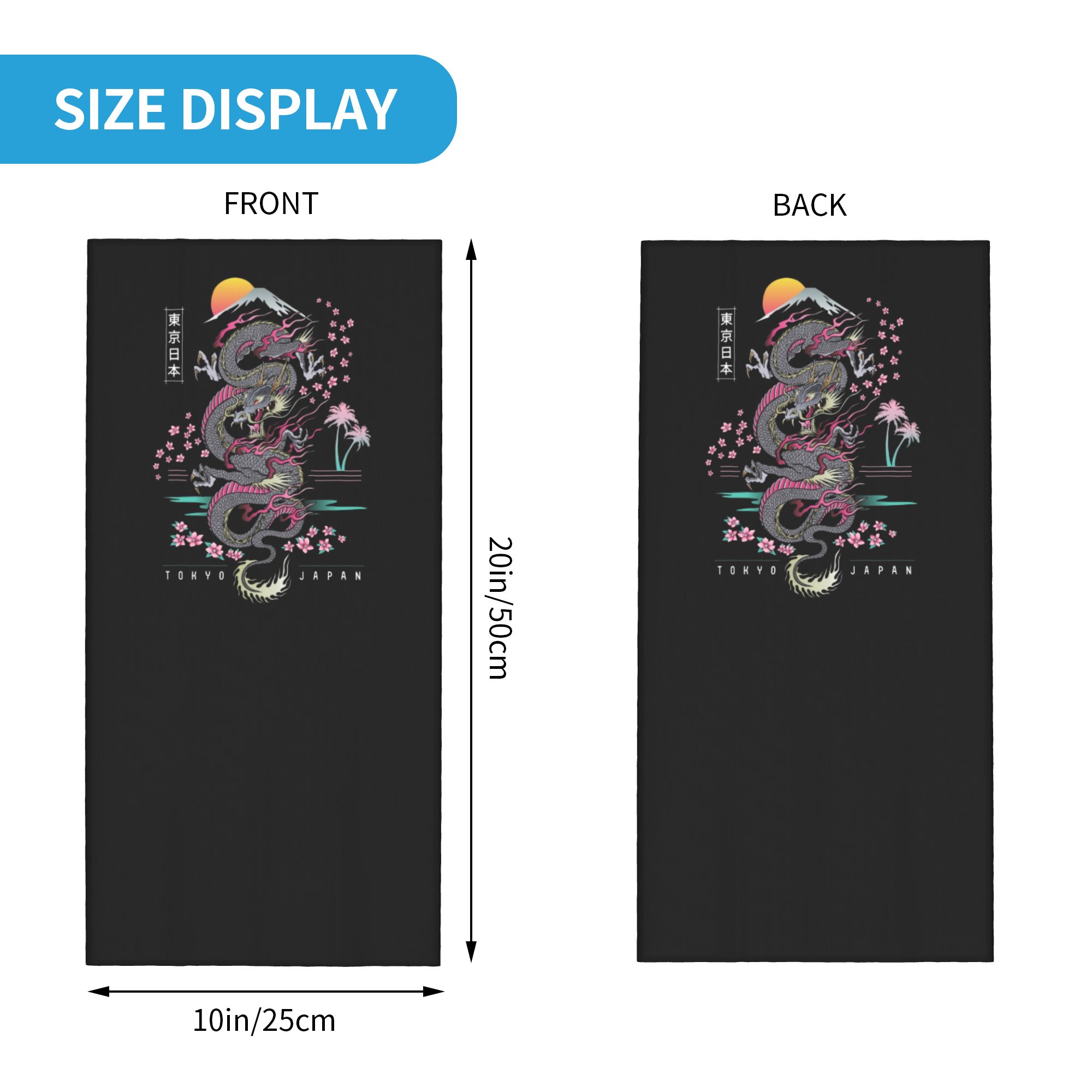 Custom Tokyo Japan Dragon Wint - Neck Warmer Tube ulasan dan harga