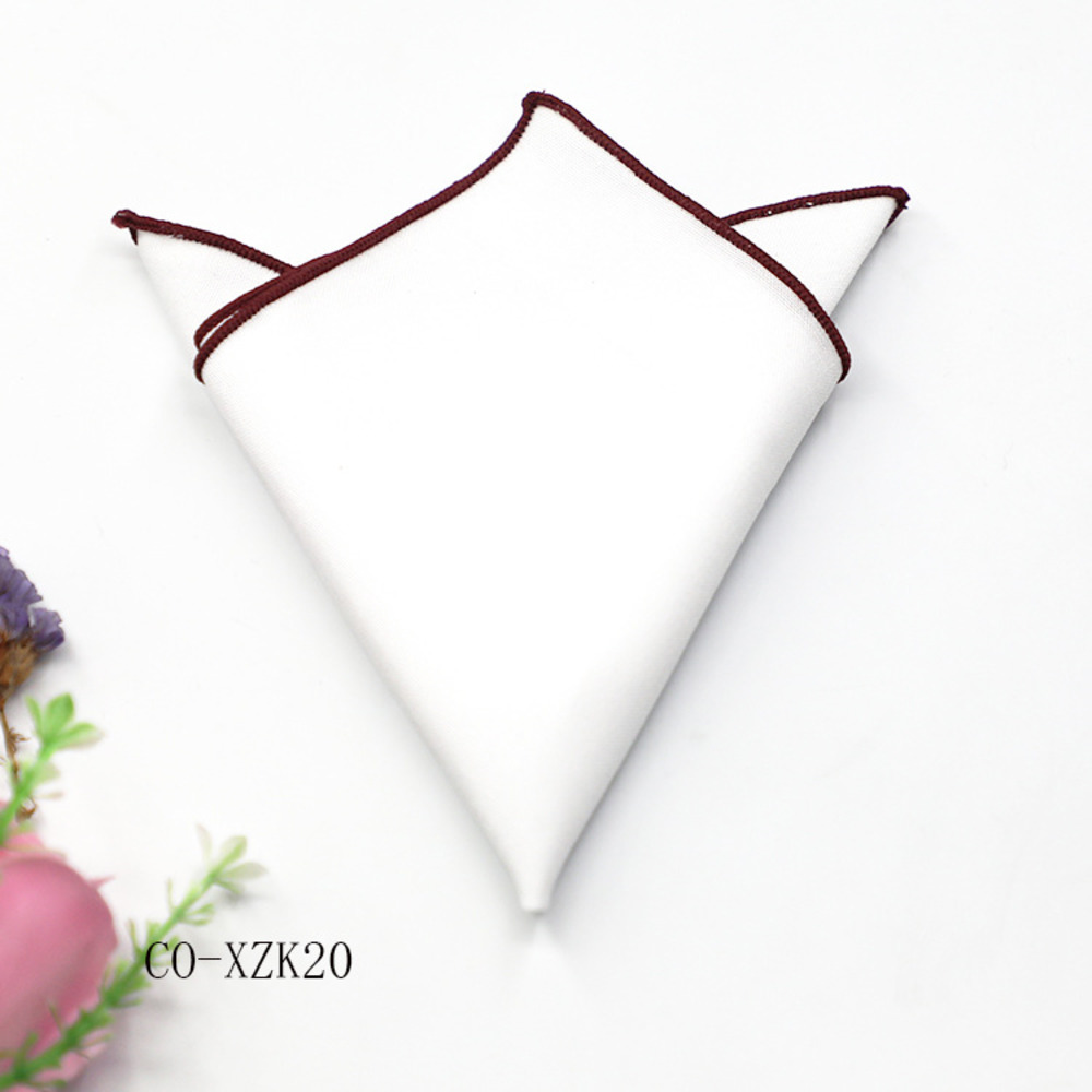 Solid Striped Brown Pocket Squ - Handkerchief Cotton Men ulasan dan harga