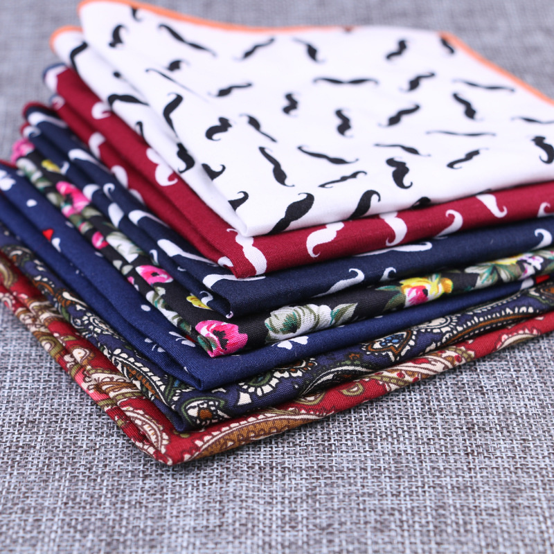 Fashion Cotton Pocket Square F - Handkerchief Cotton Men ulasan dan harga