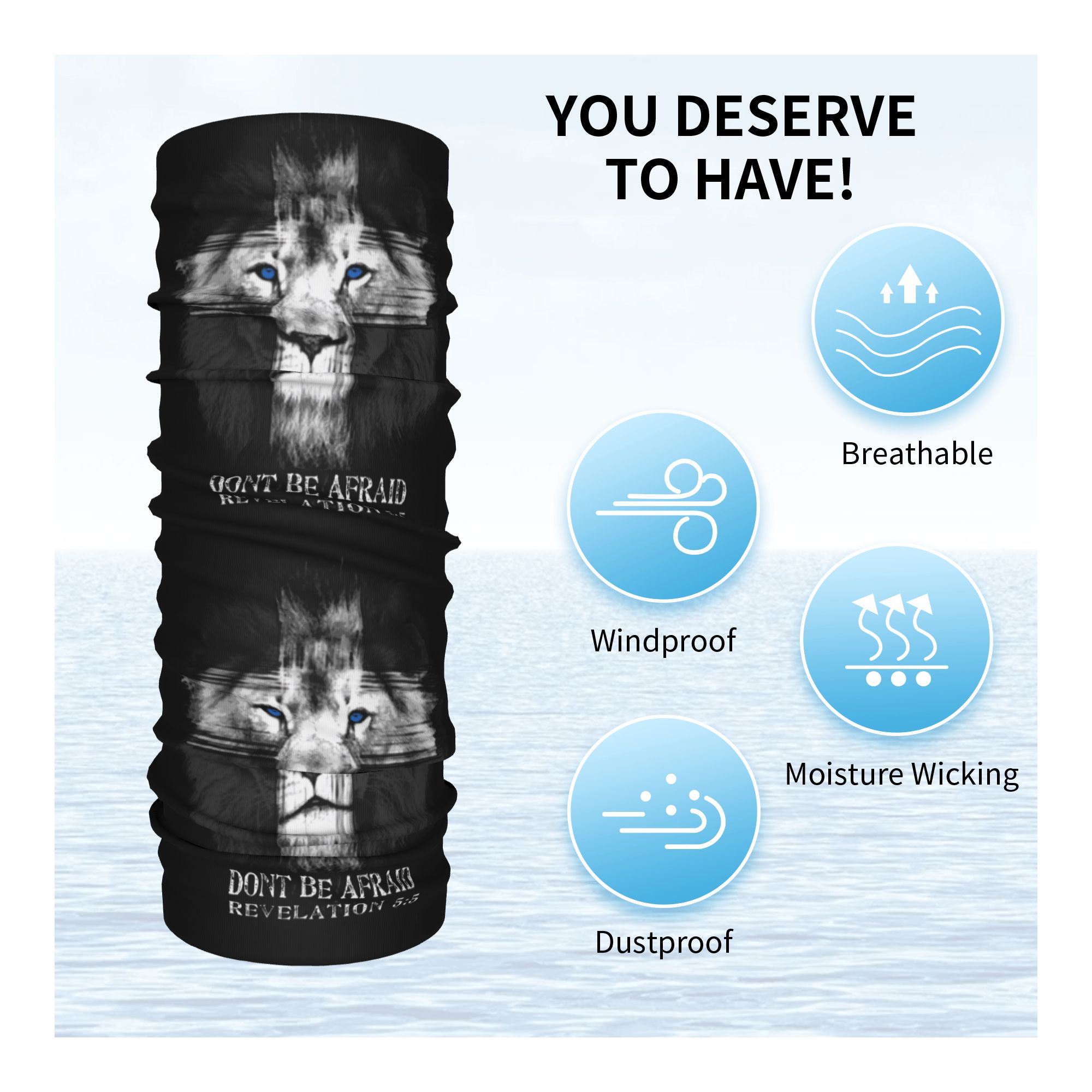 Custom Cool Lion Of Judah Jesu - Neck Warmer Tube ulasan dan harga