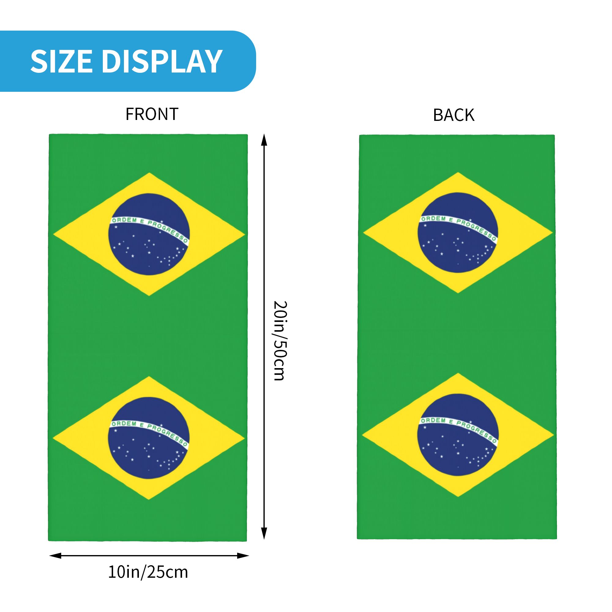 Custom Brazil Flag Bandana Nec - Neck Warmer Tube ulasan dan harga