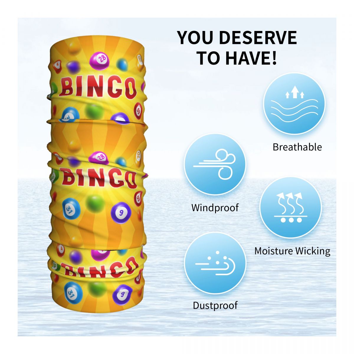 Custom Hot Game Bingo Bandana  - Neck Warmer Tube ulasan dan harga