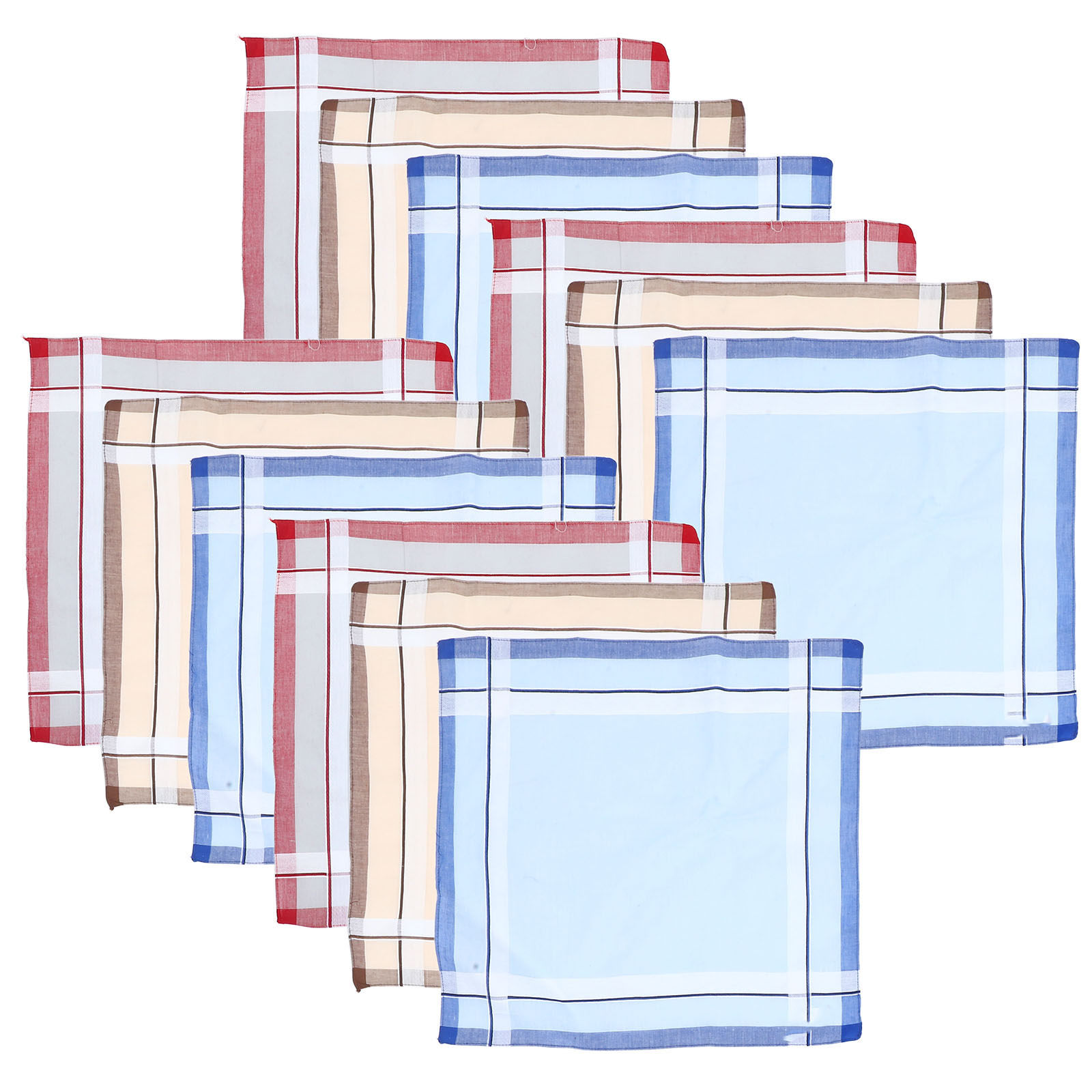 12Pcs Men Handkerchief Cotton  - Handkerchief Cotton Men ulasan dan harga