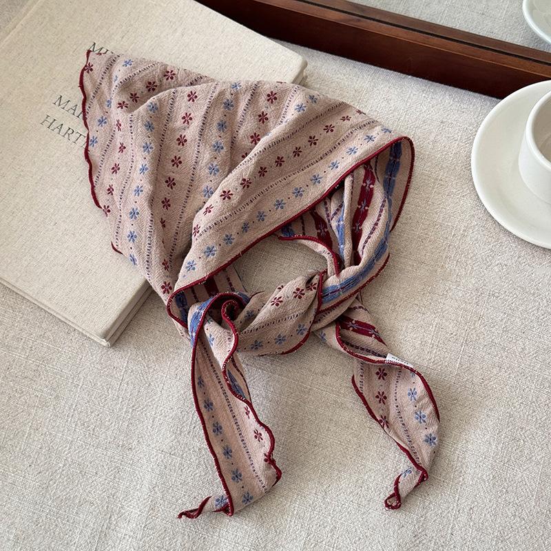 *1Pcs Soft Cotton Linen Triang - Bandana Cotton ulasan dan harga