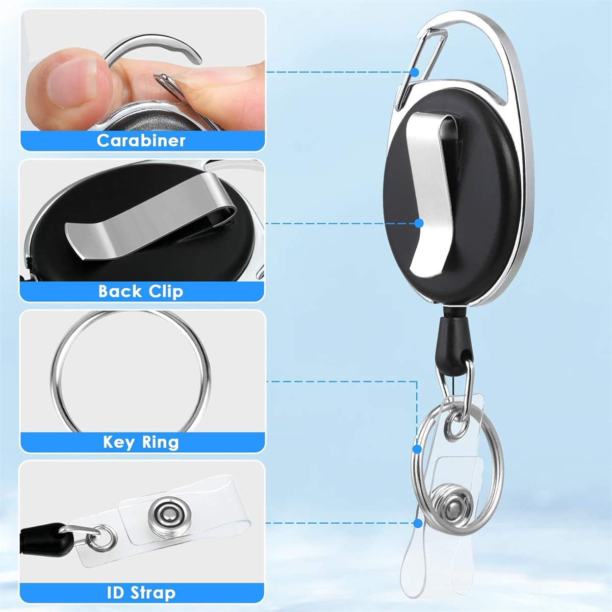 3PCS Plastic Badge Employee Ba - Lanyard Badge Holder ulasan dan harga