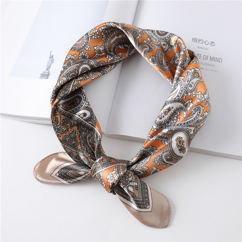 60cm Luxury Square Silk Scarf  - Face Scarf Mask ulasan dan harga