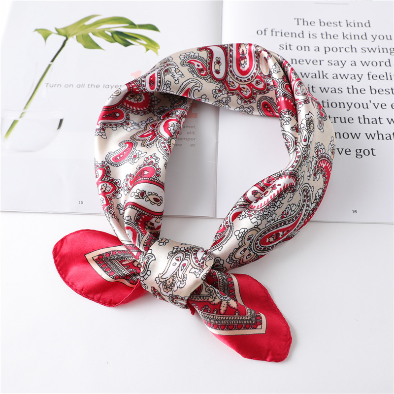 60cm Luxury Square Silk Scarf  - Face Scarf Mask ulasan dan harga
