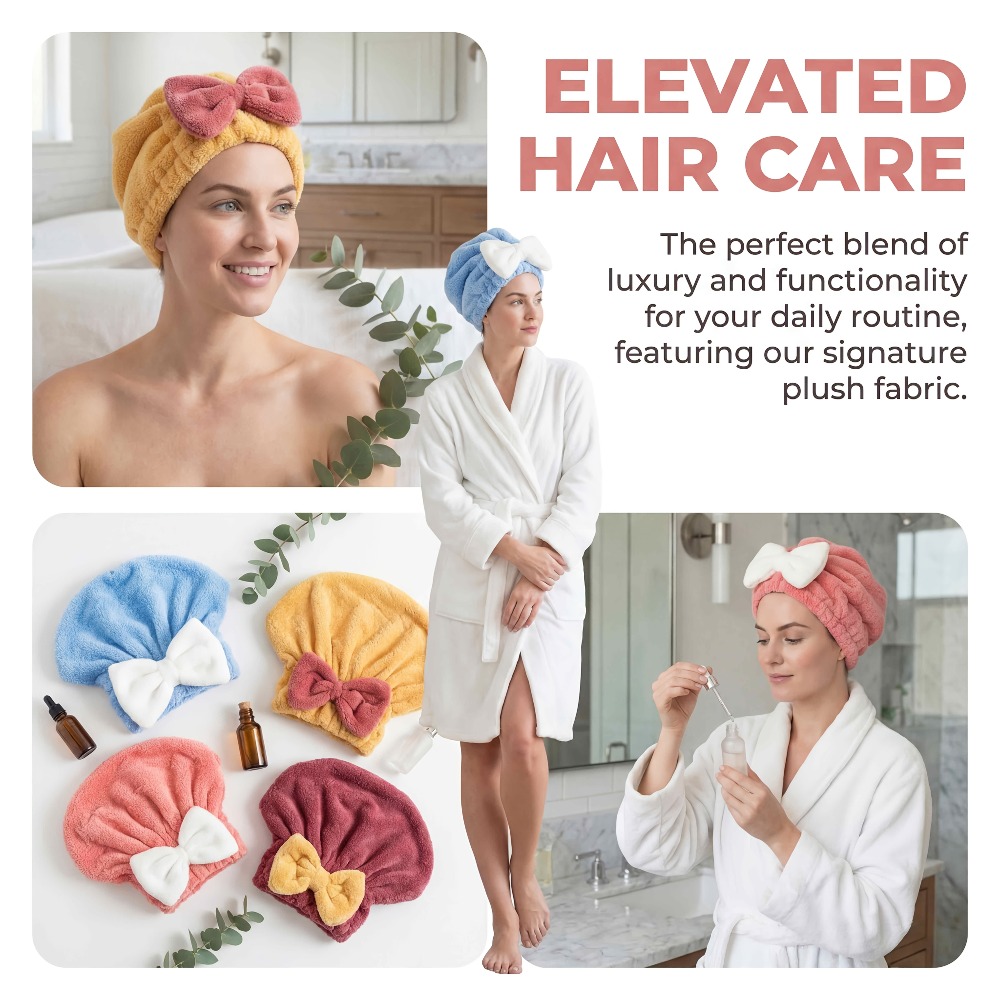 Microfiber Hair Drying Cap, Qu - Head Wrap Turban ulasan dan harga