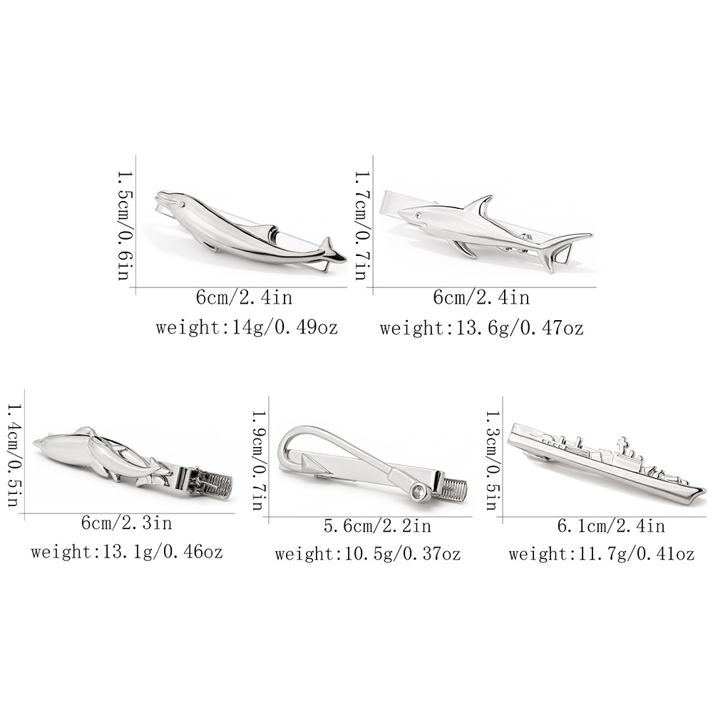Creative Marine Animal Tie Cli - Tie Clip Silver ulasan dan harga