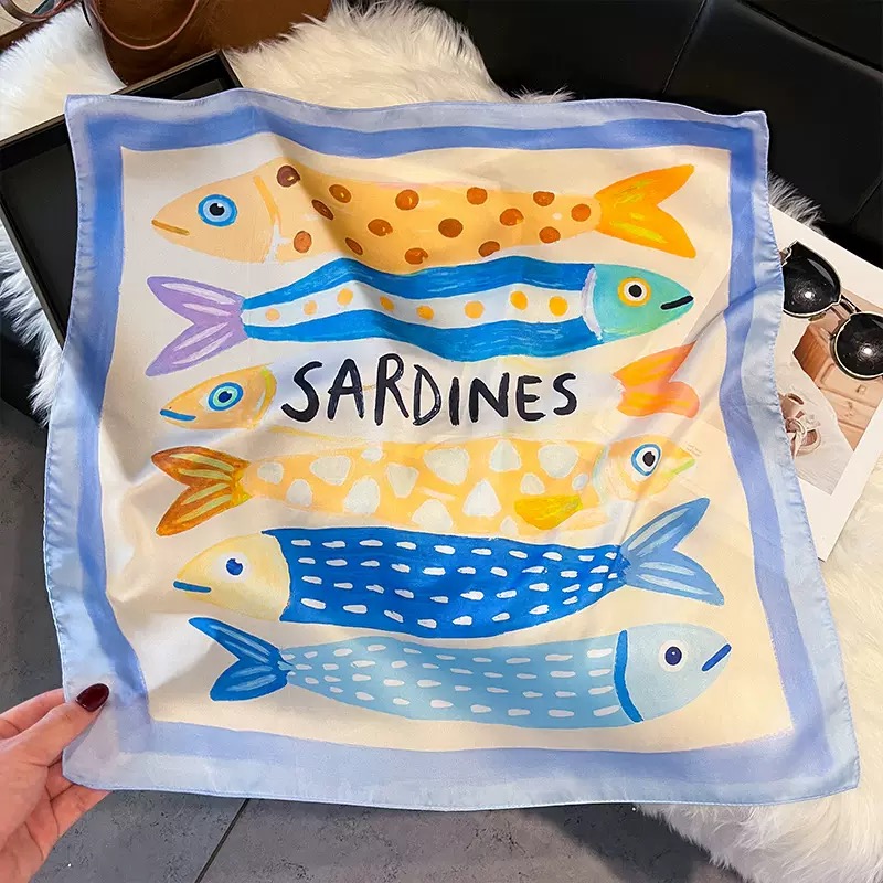 Fashion Fish Pattern Square Si - Face Scarf Mask ulasan dan harga