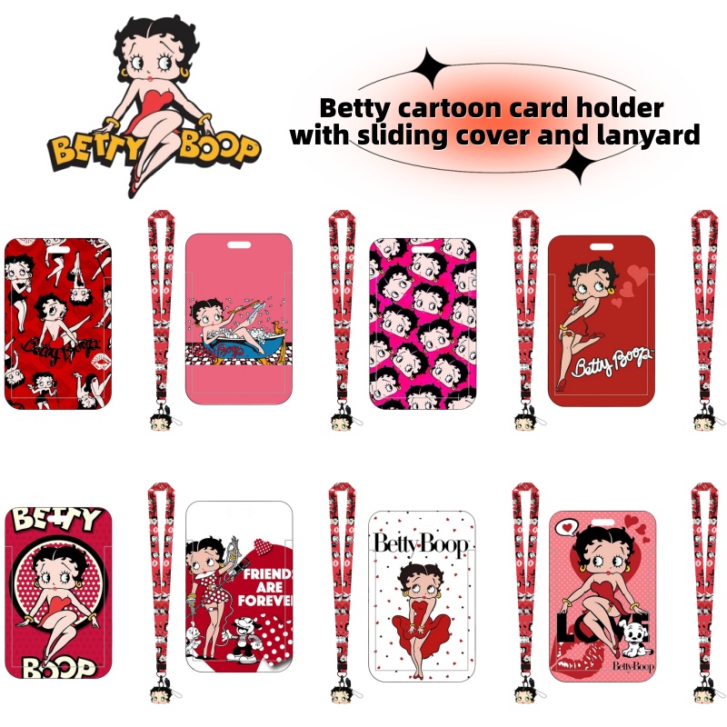 Betty Boop series anime bus ca - Lanyard Badge Holder ulasan dan harga
