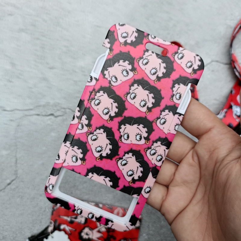 Betty Boop series anime bus ca - Lanyard Badge Holder ulasan dan harga
