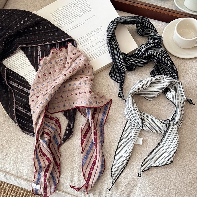 Cotton Linen Triangle Scarf Ca - Bandana Cotton ulasan dan harga