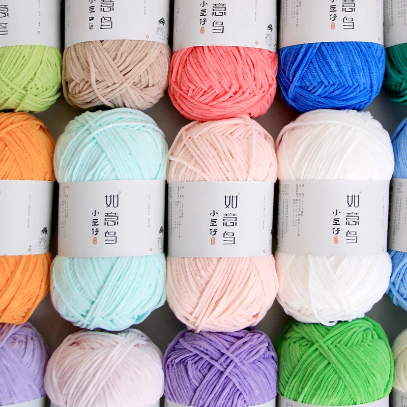 50g/Roll 3mm Thin Chenille Yar - Woven Scarf Blanket ulasan dan harga