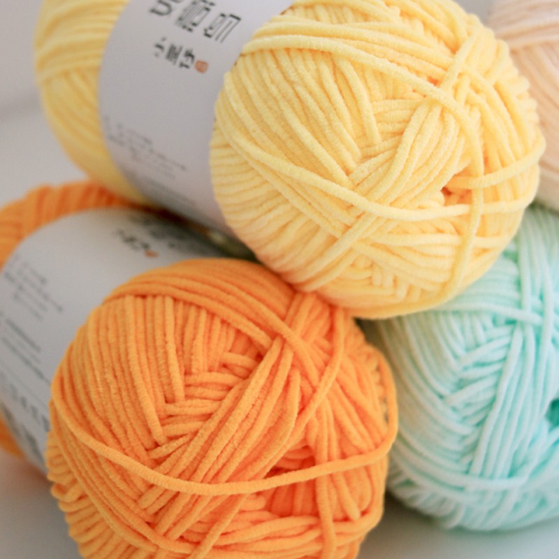 50g/Roll 3mm Thin Chenille Yar - Woven Scarf Blanket ulasan dan harga