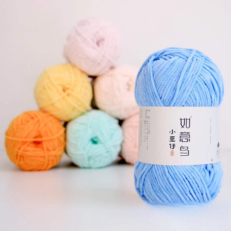 50g/Roll 3mm Thin Chenille Yar - Woven Scarf Blanket ulasan dan harga