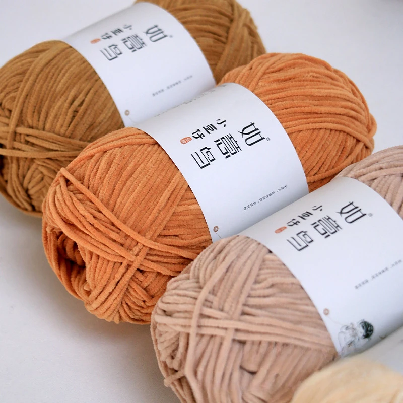 50g/Roll 3mm Thin Chenille Yar - Woven Scarf Blanket ulasan dan harga